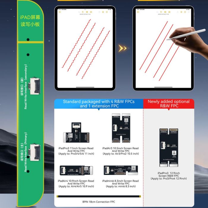 Pencil Line Repair Boards for iPad Pencil Repair used on JC V1S Pro